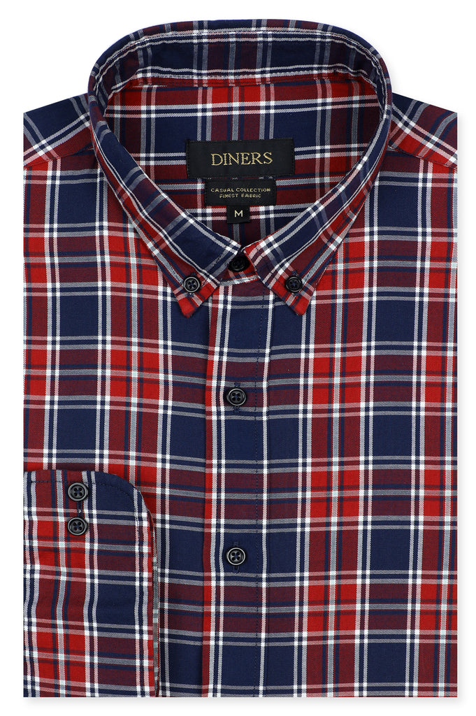 Casual Checkered Shirt AG20219 Blue by ...